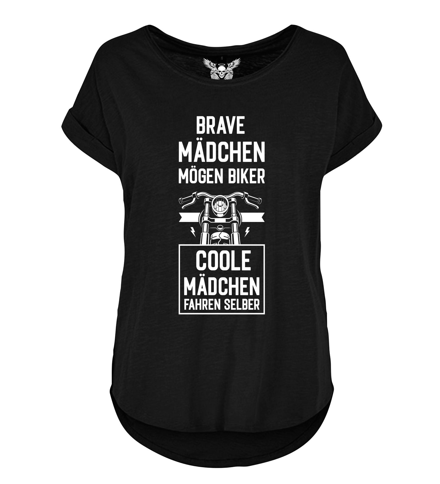 Lady Shirt: Brave Mädchen mögen Biker ...
