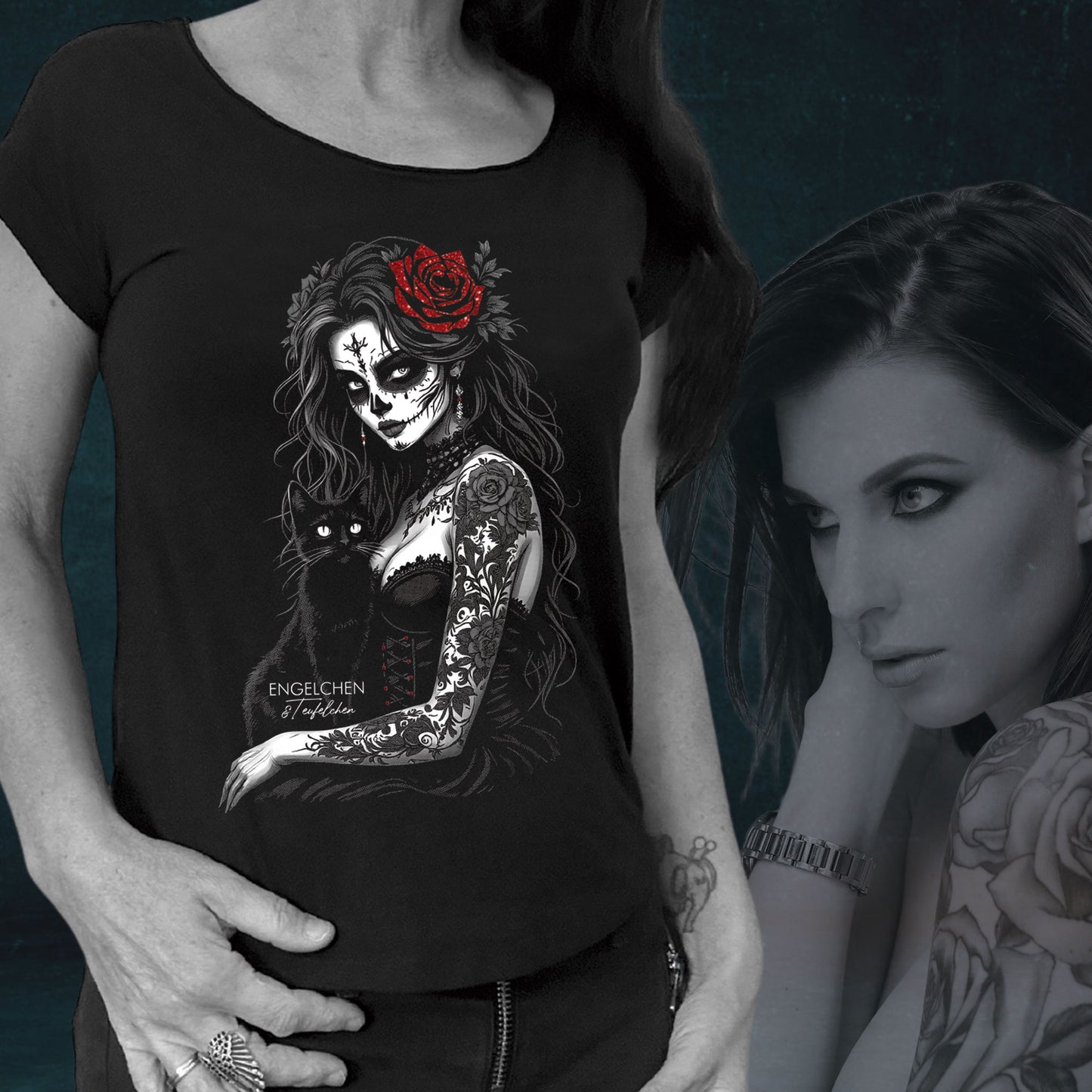Lady Shirt: Black Cat