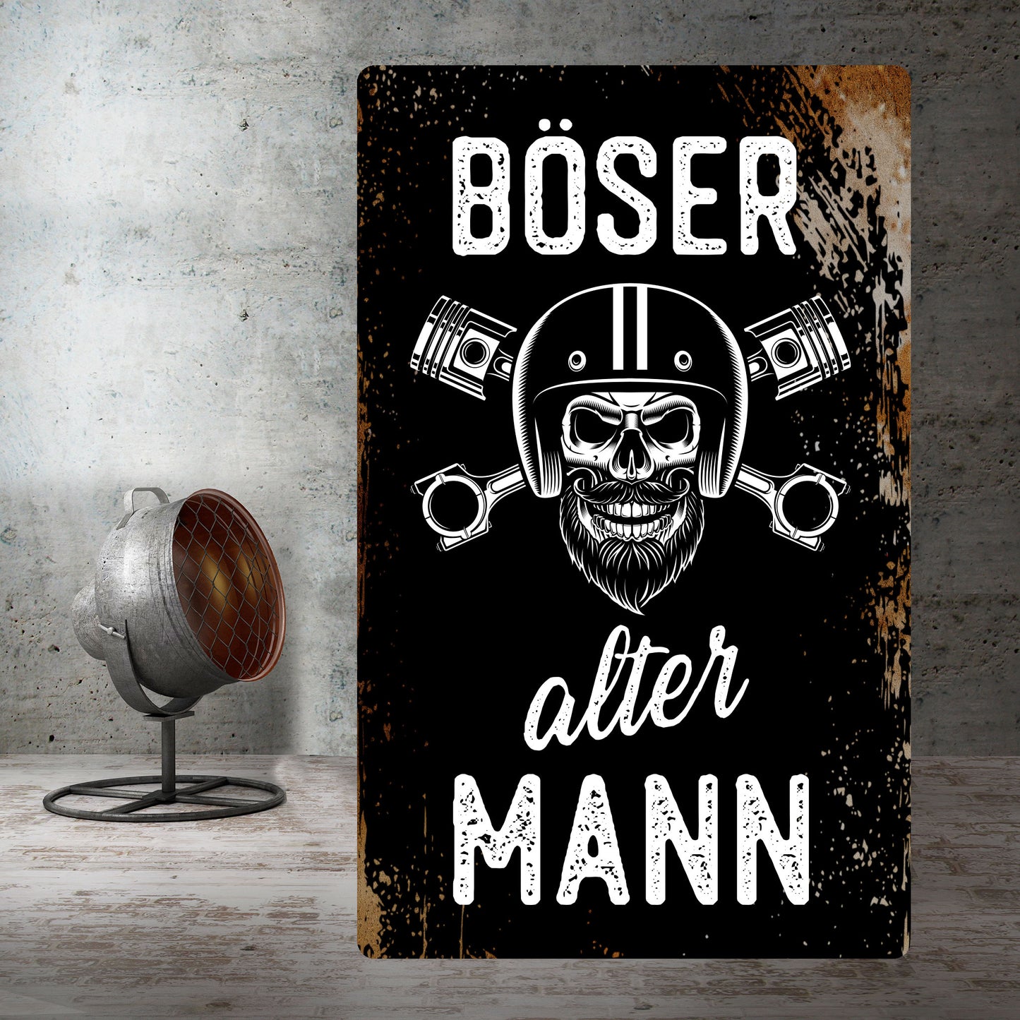 Schild - Böser alter Mann