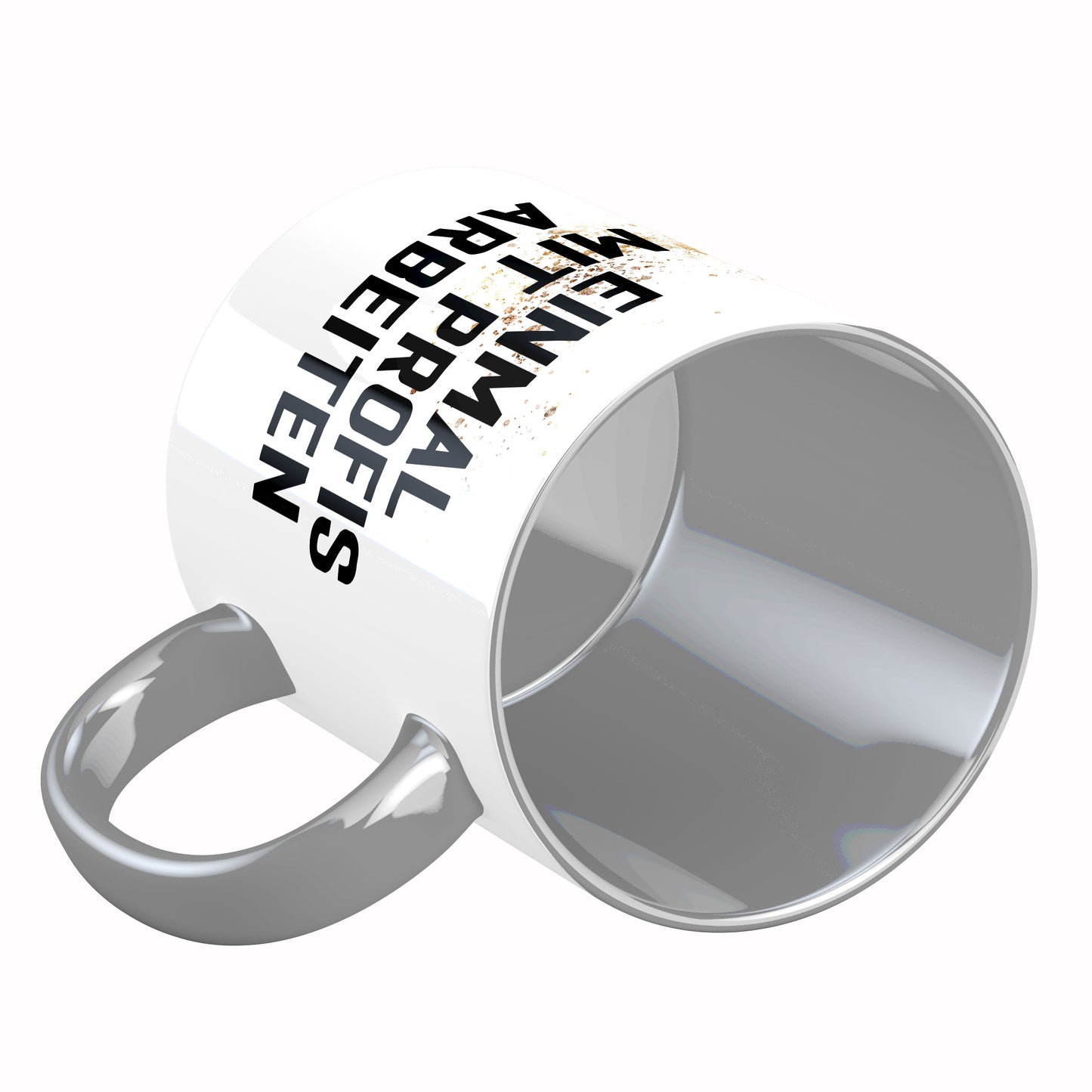 Tasse mit Spruch: Einmal mit Profil arbeiten