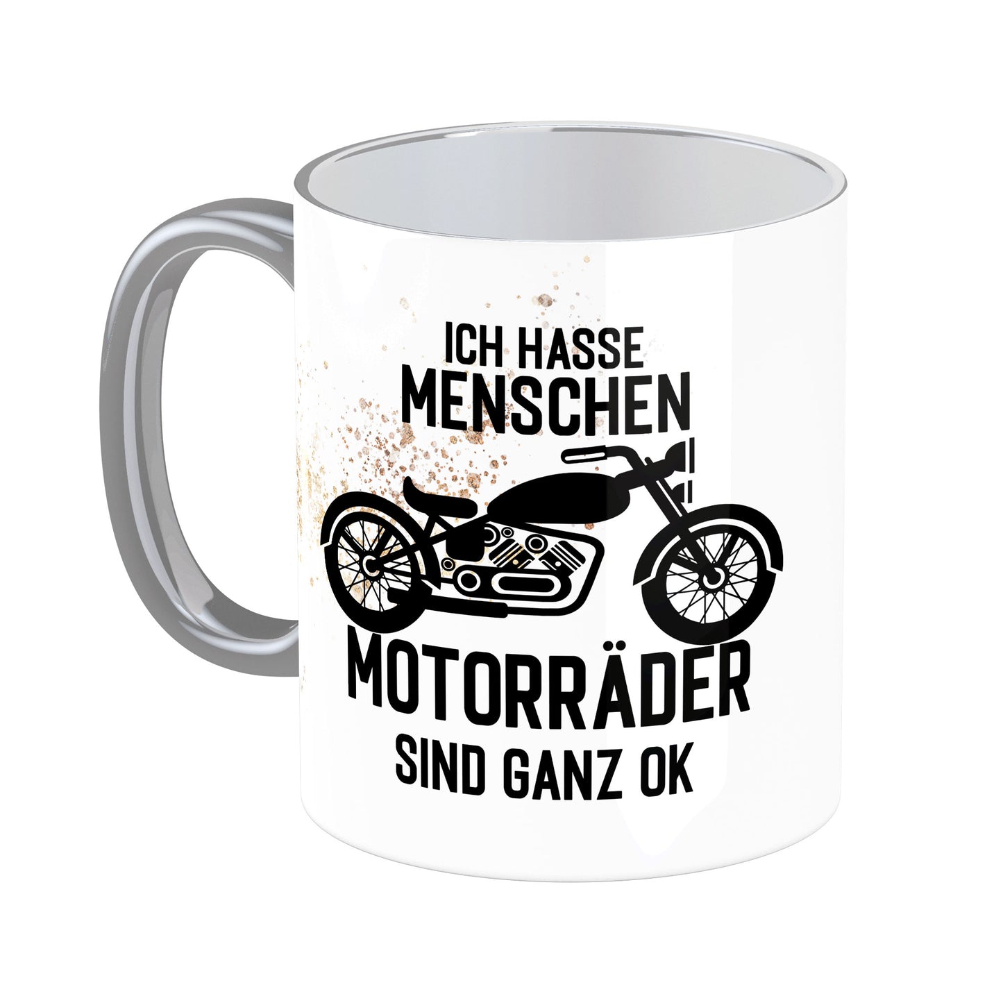 Tasse mit Spruch: Ich hasse Menschen ...