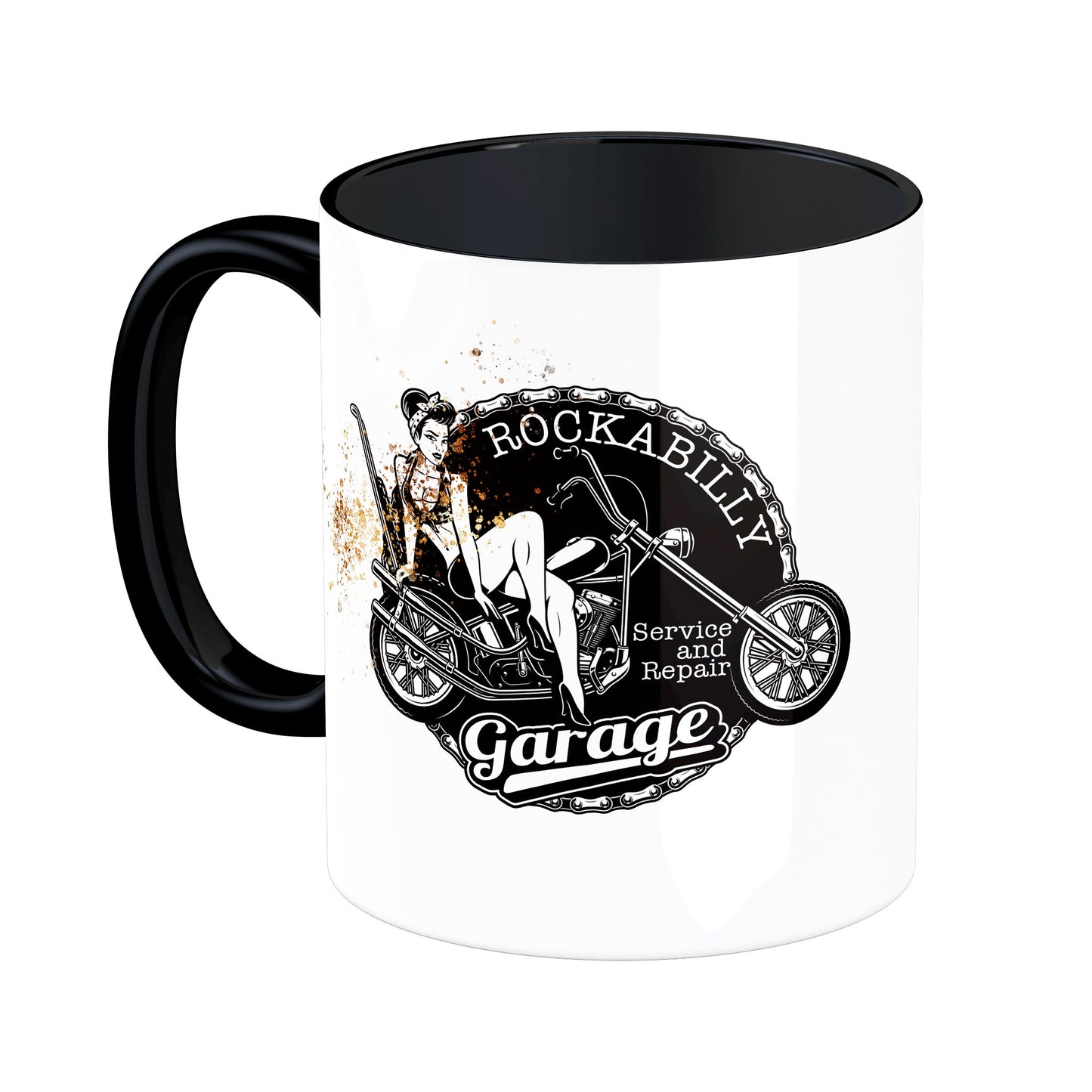 Tasse mit Spruch: Rockabilly Garage