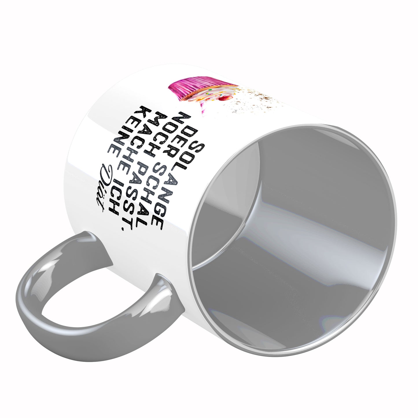 Tasse mit Spruch: Solange der Schal noch passt ...