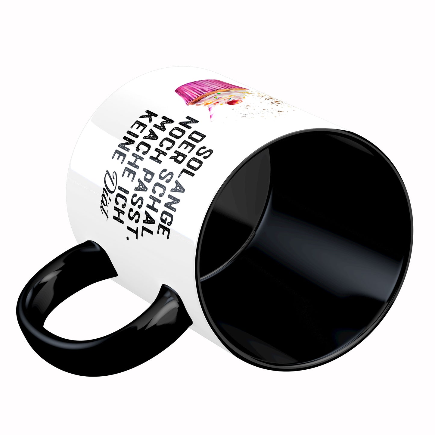 Tasse mit Spruch: Solange der Schal noch passt ...