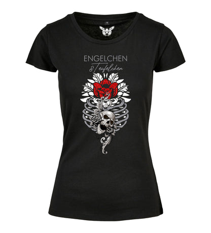 Girlie Shirt: Engelchen & Teufelchen Glamour Rose