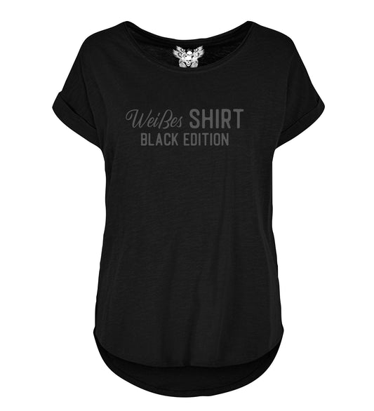 Lady Shirt: Weißes Shirt - Black Edition