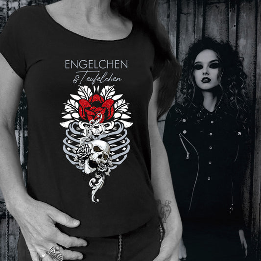 Lady Shirt: Engelchen & Teufelchen Glamour Rose