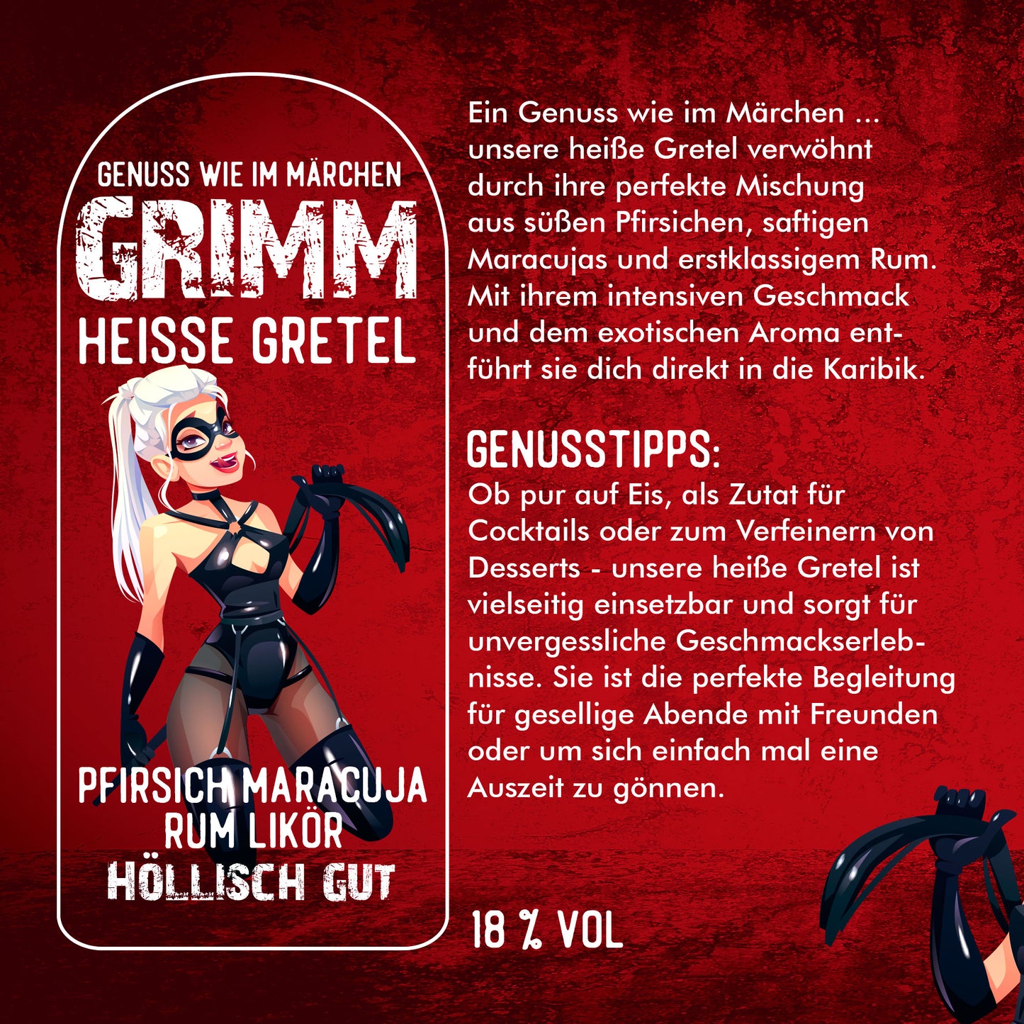 Heiße Gretel - Pfirsich Maracuja Rum Likör