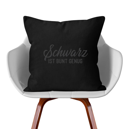 Kissen: Schwarz ist bunt genug