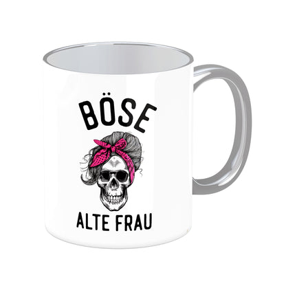 Tasse mit Spruch: Böse alte Frau