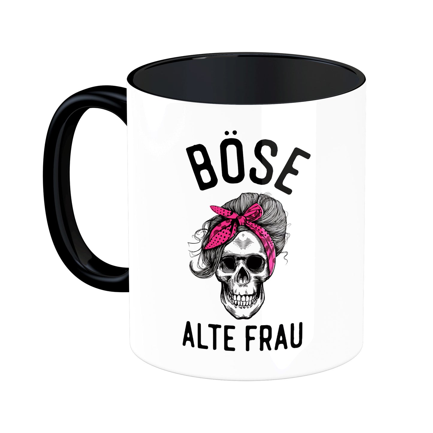Tasse mit Spruch: Böse alte Frau