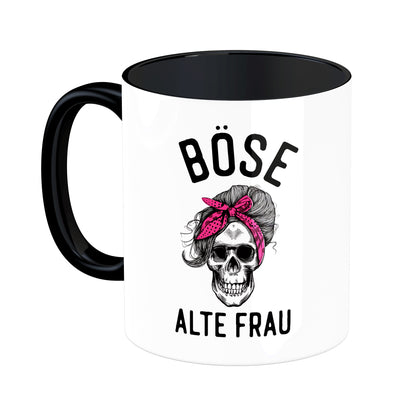 Tasse mit Spruch: Böse alte Frau