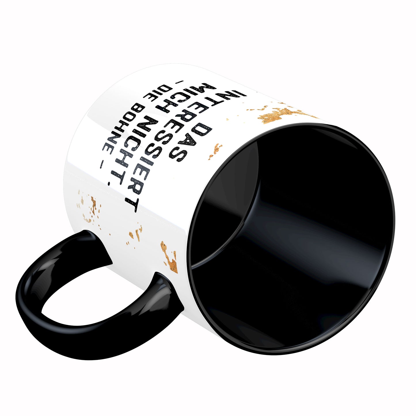 Tasse mit Spruch: Das interessiert mich nicht die Bohne