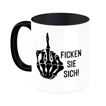 Tasse mit Spruch: Ficken Sie sich!