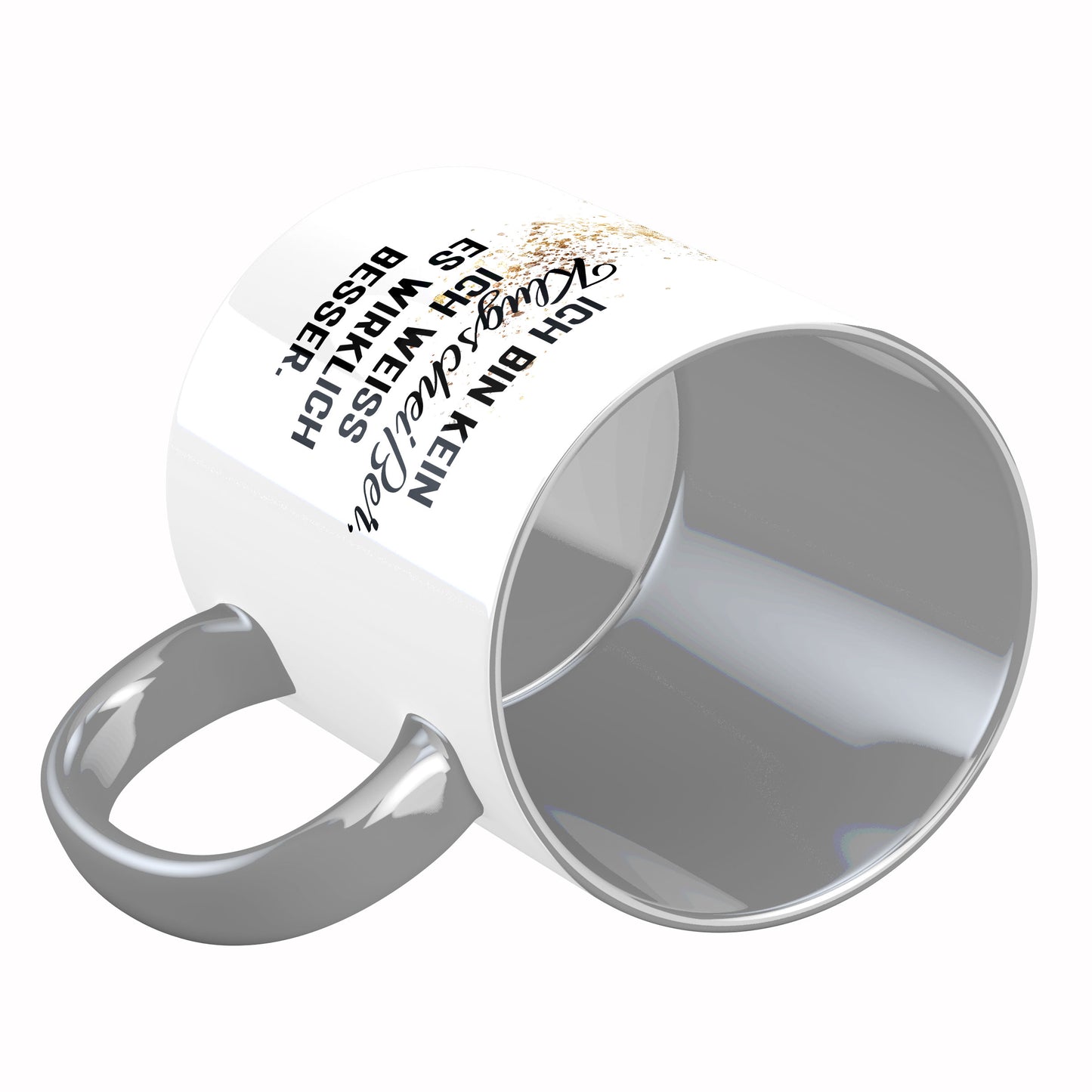 Tasse mit Spruch: Ich bin kein Klugscheißer, ich weiß es wirklich besser