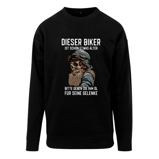 Sweatshirt: Dieser Biker ist schon etwa älter ...