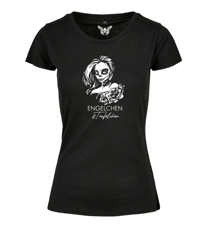 Damen T-Shirt: Engelchen & Teufelchen Lady Rosen