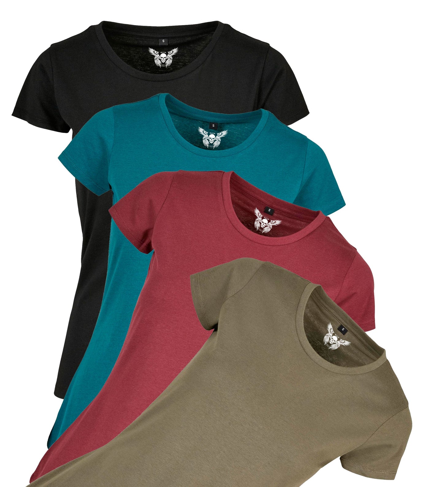 Damen T-Shirt: Engelchen & Teufelchen Flügel