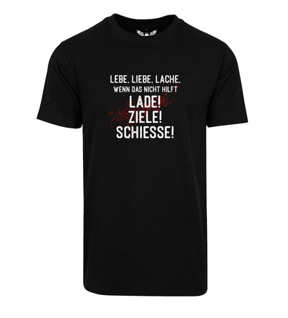 Herren T-Shirt: Lade, Ziele, Schiesse